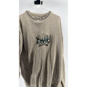 Shenandoah Grandpa Sweater Men's LT Deer Duck Boat Oars Embroidered